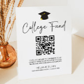 ミニマリスト卒業QRコード大学ファンドの看板 台座サイン