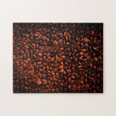 ミニマリスト単色のコーヒー粒は難しい ジグソーパズル (横)
