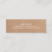 ミニマリスト印刷クラフトホワイトコンサルタント スキニー名刺 (裏面)