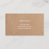 ミニマリスト印刷クラフトホワイトコンサルタント 名刺 (裏面)