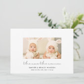 ミニマリスト双子メリーの写真 案内状 (スタンド正面)