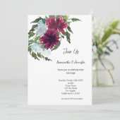 ミニマリスト同性愛者LGBGQ QRコード花の結婚式 招待状 (スタンド正面)