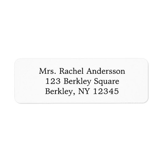 ミニマリスト名アドレス差出人住所ラベル ラベル (正面)