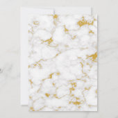 ミニマリスト名カスタマイズ白大理石ベビーシャワー 招待状 (裏面)