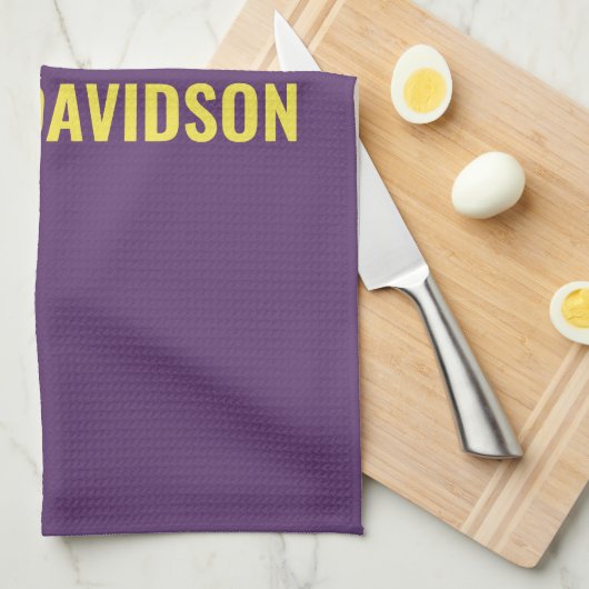 ミニマリスト名プロフェッショナルインディゴ&イエロー キッチンタオル (四つ折り)