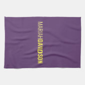 ミニマリスト名プロフェッショナルインディゴ&イエロー キッチンタオル (横)