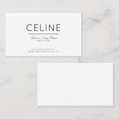 ミニマリスト名刺の名刺テンプレート 名刺 (正面/裏面)