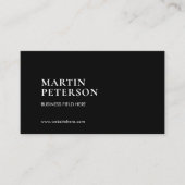 ミニマリスト名 |セリフフォント型 |黒 名刺 (正面)