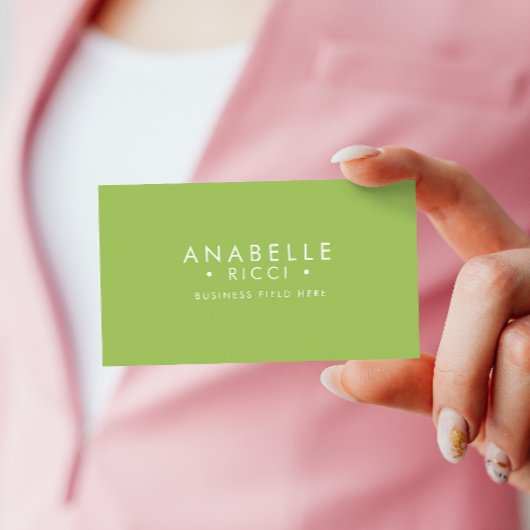 ミニマリスト名 | Sans Serifフォント型 |緑 名刺