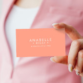 ミニマリスト名 | Sans Serifフォント型 | Peach 名刺