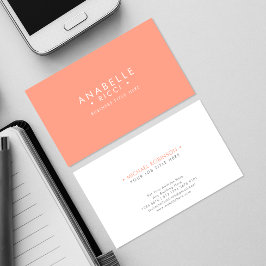 ミニマリスト名 | Sans Serifフォント型 | Peach 名刺