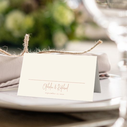 ミニマリスト名Date Photo Cream 結婚's プレイスカード