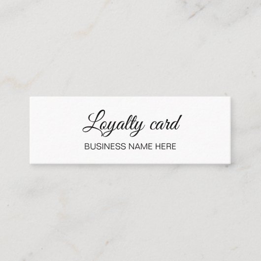 ミニマリスト向けの白黒ロイヤリティカード ロイヤリティカード (正面)