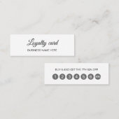 ミニマリスト向けの白黒ロイヤリティカード ロイヤリティカード (正面/裏面)