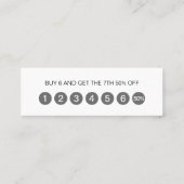 ミニマリスト向けの白黒ロイヤリティカード ロイヤリティカード (裏面)