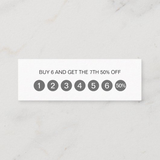 ミニマリスト向けの白黒ロイヤリティカード ロイヤリティカード (裏面)