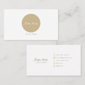 ミニマリスト向けブラウン·サークルの美しい名刺 名刺 (正面/裏面)