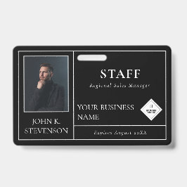 ミニマリスト向けライン黒の写真とロゴ バッジ