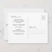 ミニマリスト向け写真の絵はがき セーブザデート (裏面)