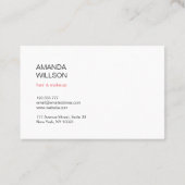 ミニマリスト向け名刺 名刺 (裏面)