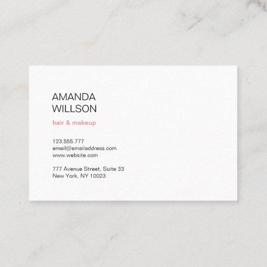 ミニマリスト向け名刺 名刺 (裏面)