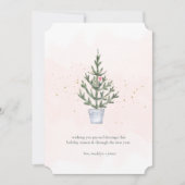 ミニマリスト喜び恵みクリスマスツリー シーズンカード (正面)