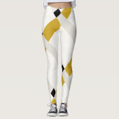 ミニマリスト図形の色ブロックモダンアートレギンス レギンス (正面)