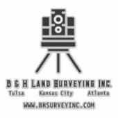 ミニマリスト土地測量士ビジネスデカール シール (正面)