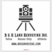 ミニマリスト土地測量士ビジネスデカール シール (シート)