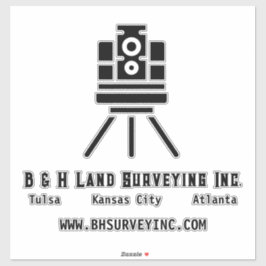 ミニマリスト土地測量士ビジネスデカール シール