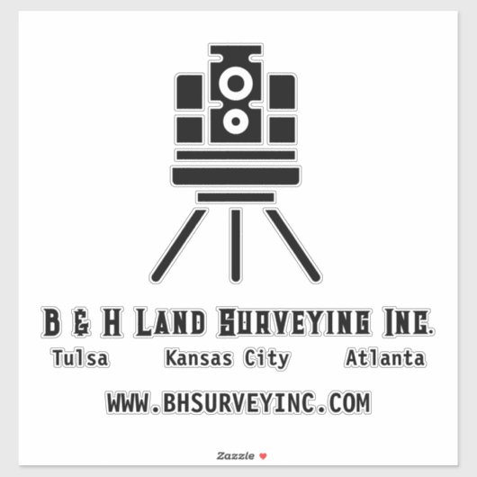 ミニマリスト土地測量士ビジネスデカール シール (シート)