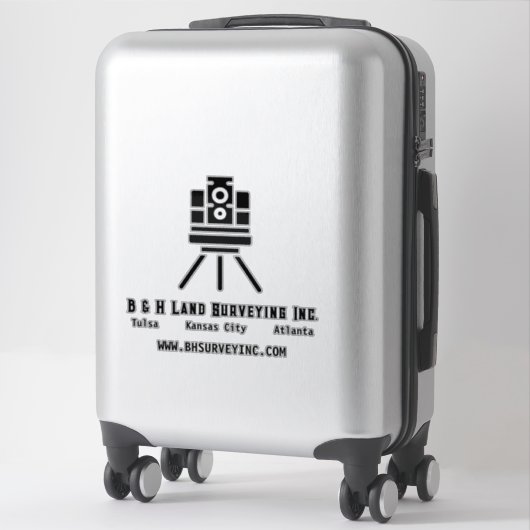 ミニマリスト土地測量士ビジネスデカール シール (スーツケース)