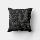 ミニマリスト地形等高線スロークッション クッション (裏面)