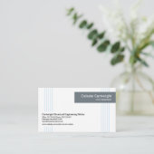 ミニマリスト垂直線パターンエンジニアリング 名刺 (スタンド正面)