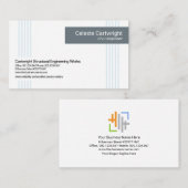 ミニマリスト垂直線パターンエンジニアリング 名刺 (正面/裏面)