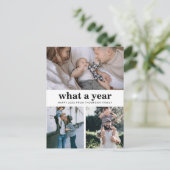 ミニマリスト基本What a year Happy New Year ポストカード (スタンド正面)
