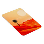 ミニマリスト夏の砂漠オアシス マグネット (右側)