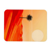 ミニマリスト夏の砂漠オアシス マグネット (横)