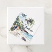 ミニマリスト夏ビーチ目的地の結婚式 フェイバータグ (インサイチュ)