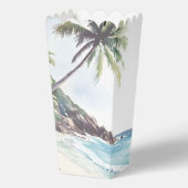 ミニマリスト夏ビーチ目的地の結婚式 フェイバーボックス (裏面)