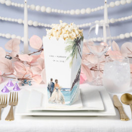 ミニマリスト夏ビーチ目的地の結婚式 フェイバーボックス