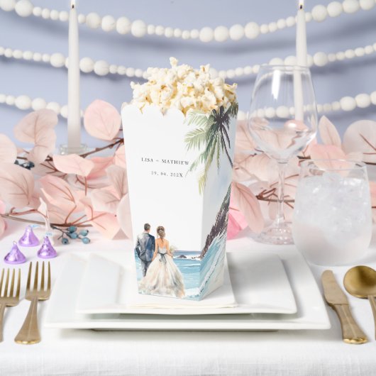 ミニマリスト夏ビーチ目的地の結婚式 フェイバーボックス (ウェディング)