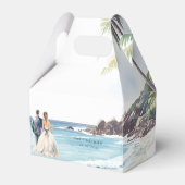 ミニマリスト夏ビーチ目的地の結婚式 フェイバーボックス (正面サイド)