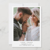 ミニマリスト夏ビーチ目的地の結婚式 招待状 (裏面)