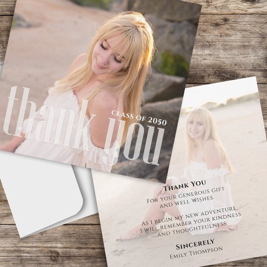 ミニマリスト大学院写真ありがとうカスタム カード