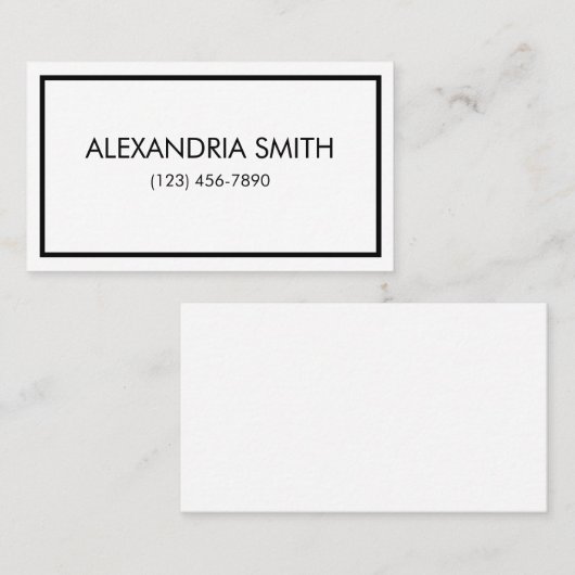 ミニマリスト大文字の名刺 名刺 (正面/裏面)