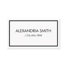 ミニマリスト大文字の名刺