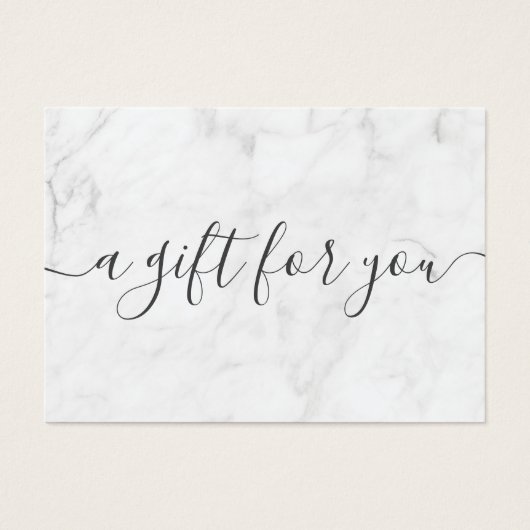 ミニマリスト大理石スモールビジネスギフト証明書 (正面)