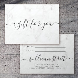 ミニマリスト大理石スモールビジネスギフト証明書