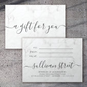 ミニマリスト大理石スモールビジネスギフト証明書